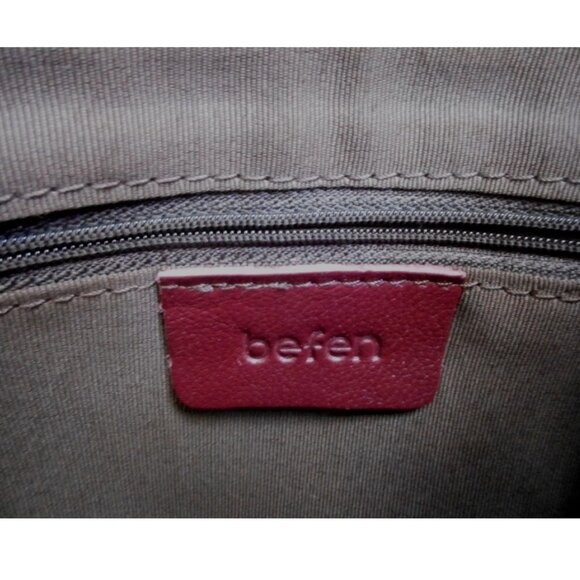 Genuine leather small burgundy crossbody bag- Befen - Picture 5 of 14